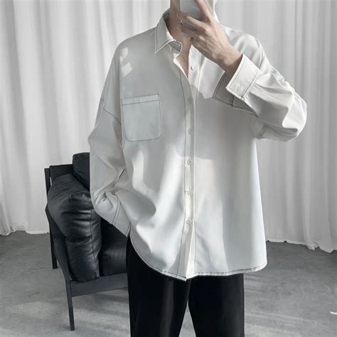 oversize long sleeve shirt men.